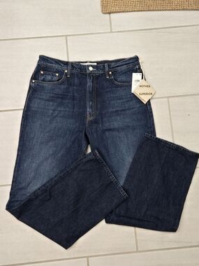 MOTHER Dark Indigo Unplugged Straight Jeans